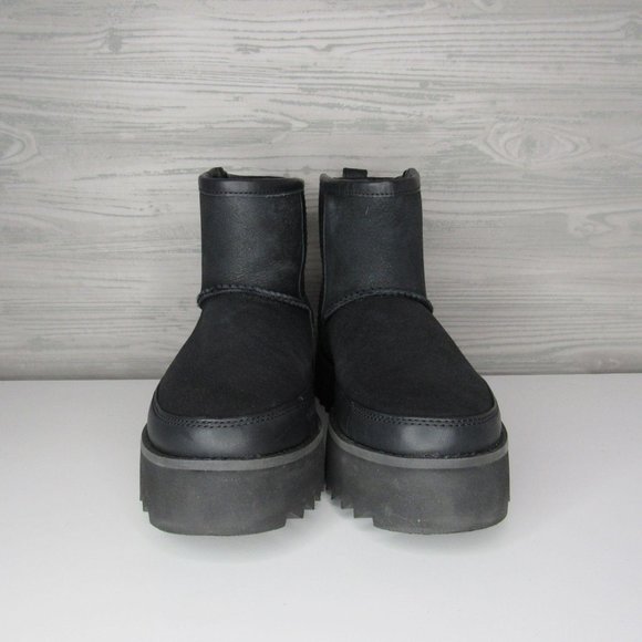 UGG Black Leather Ankle Booties - Picture 3 of 6